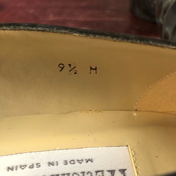 Etienne Aigner Leather Crocodile Print Brown/Grey Block Heels Size 9.5 - Picture 9 of 11